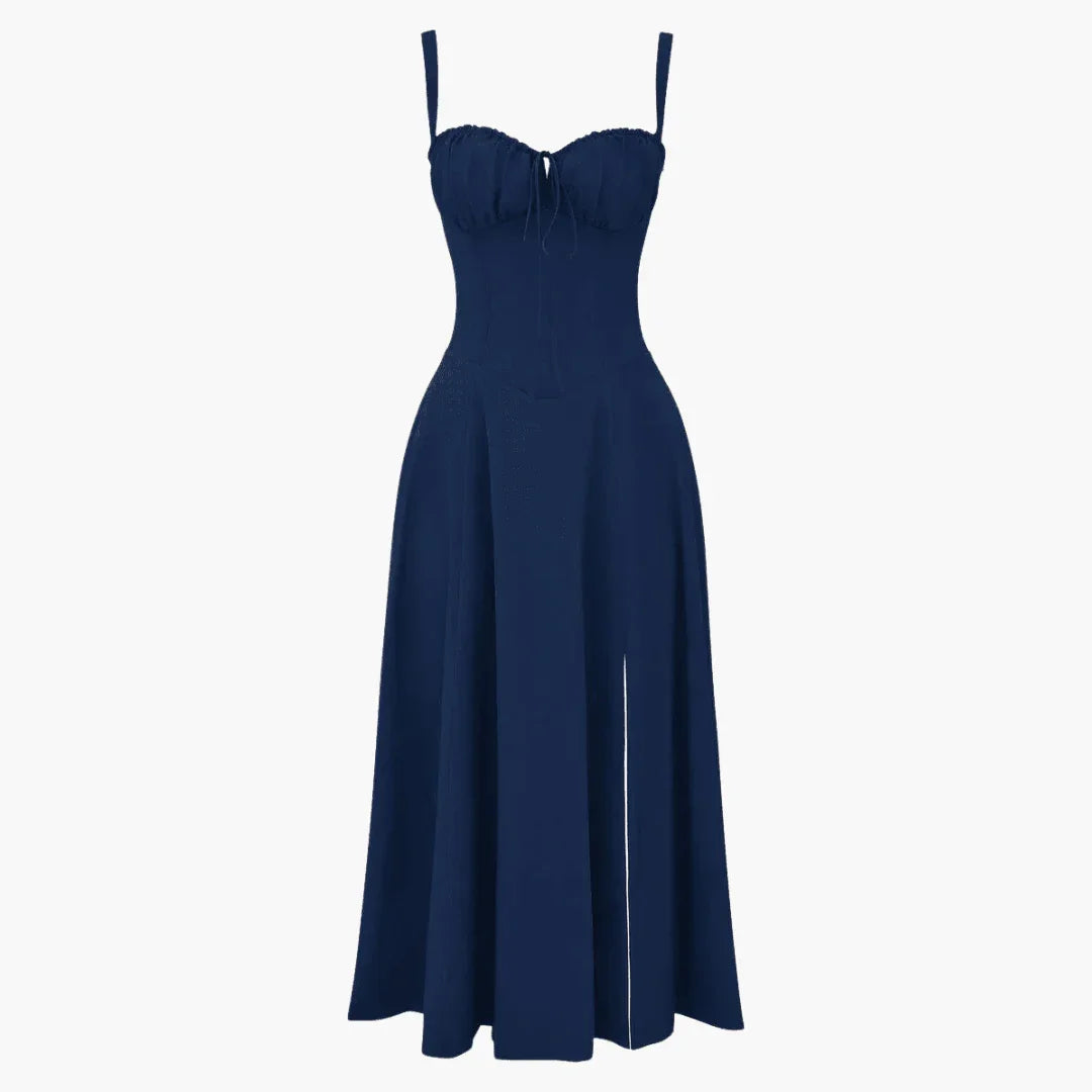 Women's Sweetheart Fit-and-Flare Midi Dress