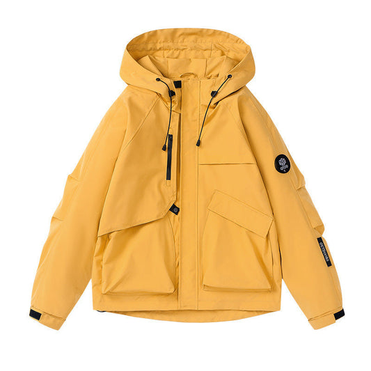 Women's Technical Outdoor Jacket with Breathable Membrane and Adjustable Hood