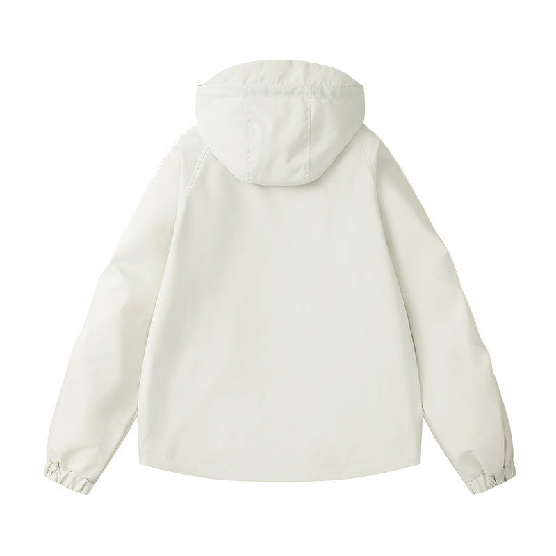 Women's Technical Outdoor Jacket with Breathable Membrane and Adjustable Hood