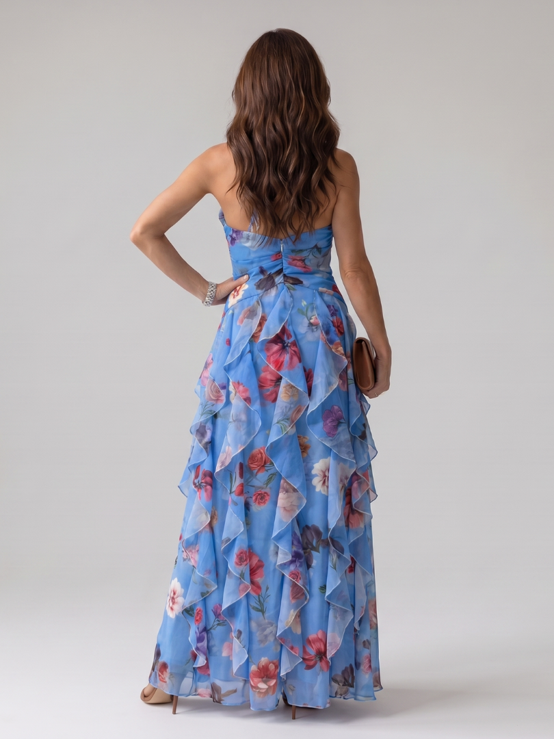 Women's V-Neck Halter Maxi Dress