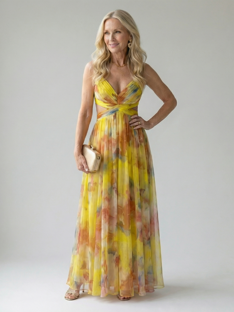 Women's V-Neck Maxi Dress