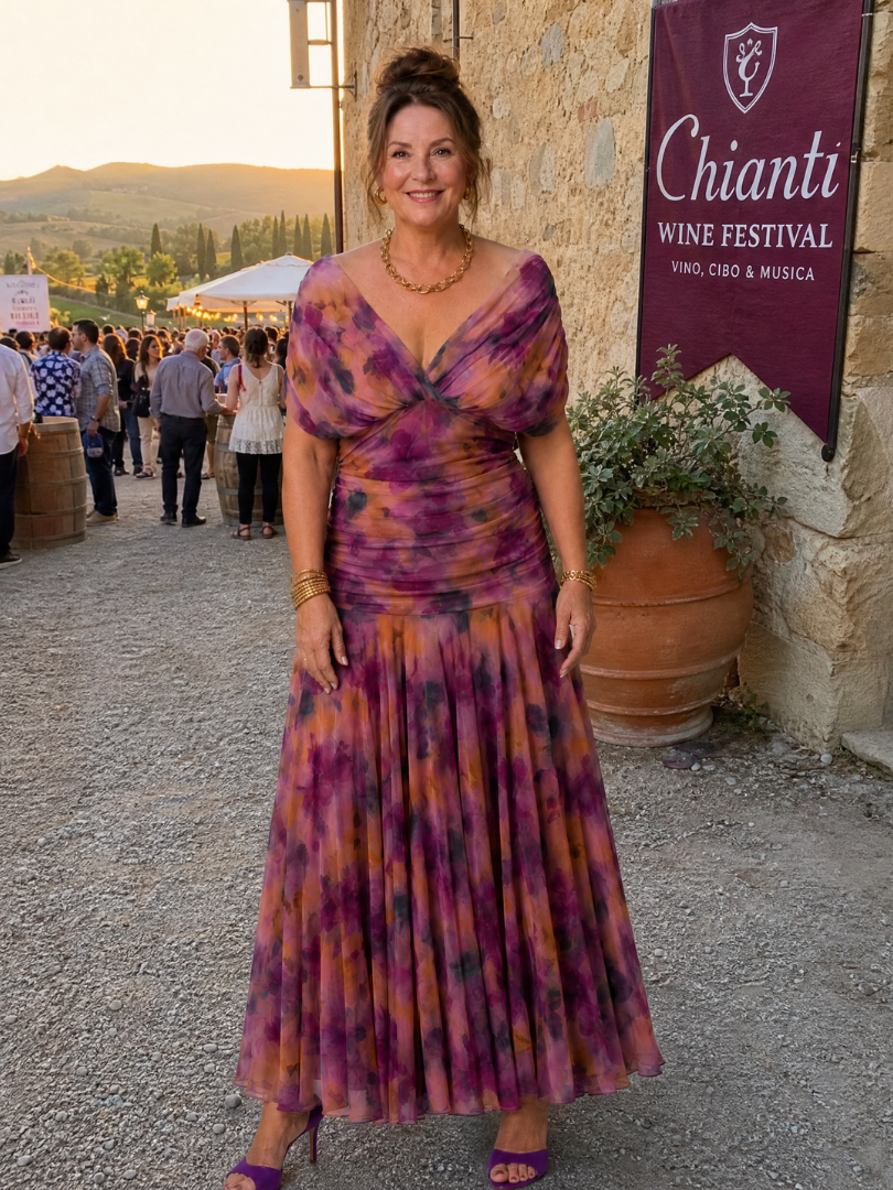 Women's V-Neck Maxi Dress