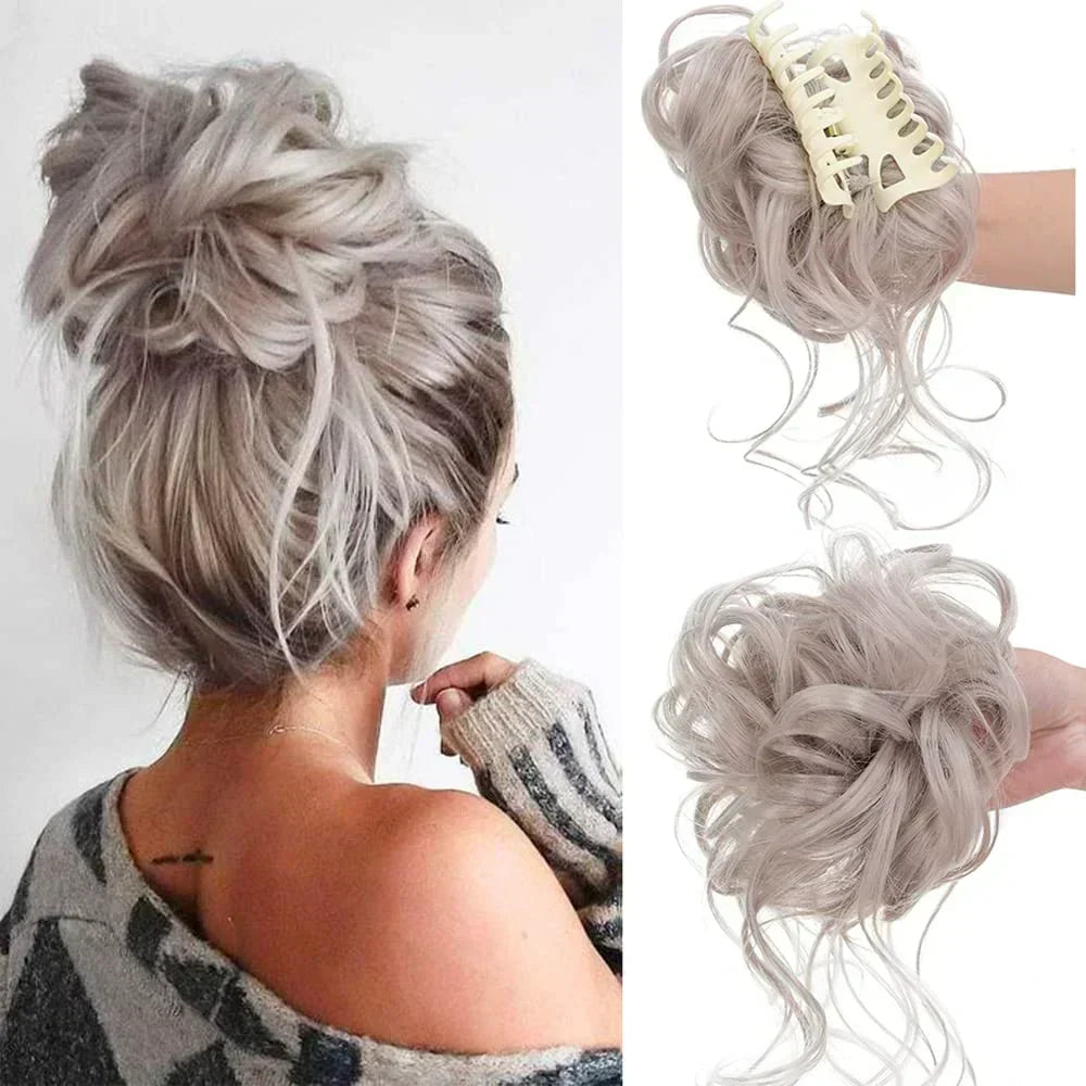Women's Voluminous Curly Messy Bun Hair Clip
