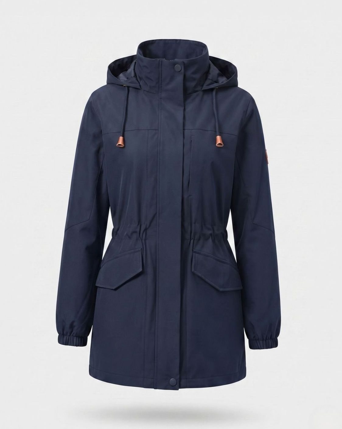 Women's Water-Resistant Hooded Drawstring Parka