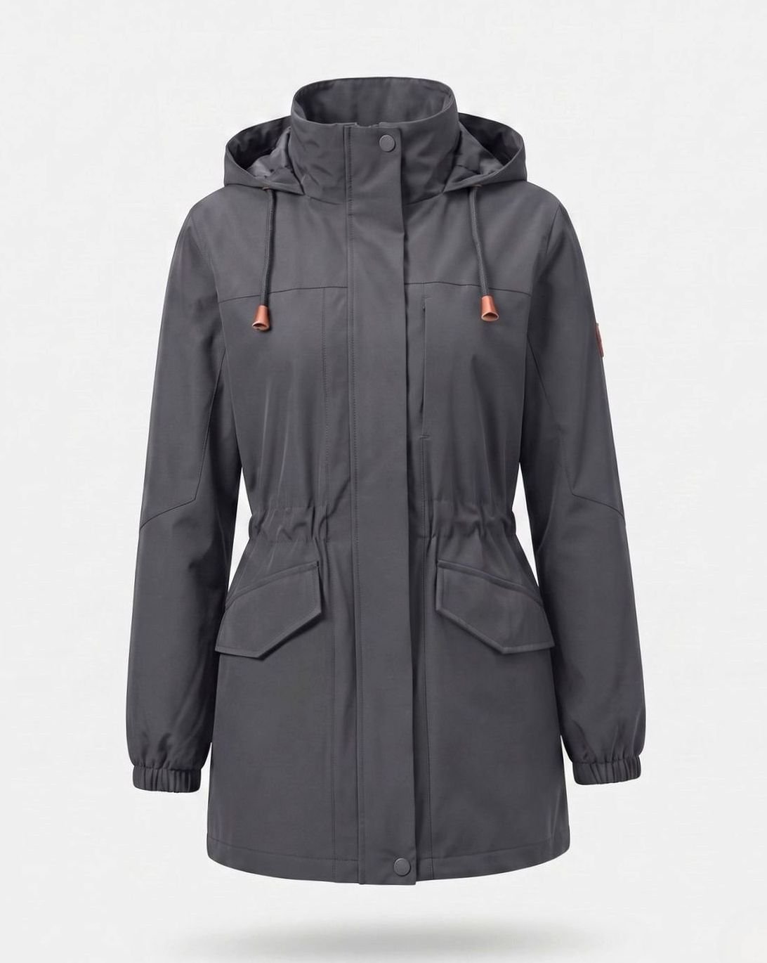 Women's Water-Resistant Hooded Drawstring Parka