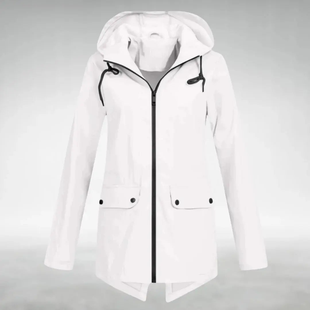 Women's Waterproof Lightweight Jacket with Adjustable Hood