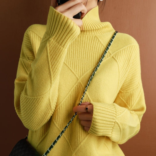 Women's Winter Turtleneck Sweater for Cold Days