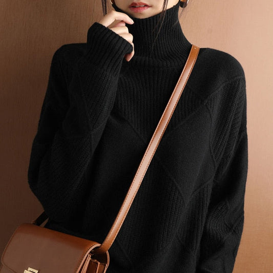 Women's Winter Turtleneck Sweater for Cold Days