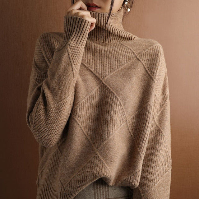 Women's Winter Turtleneck Sweater for Cold Days