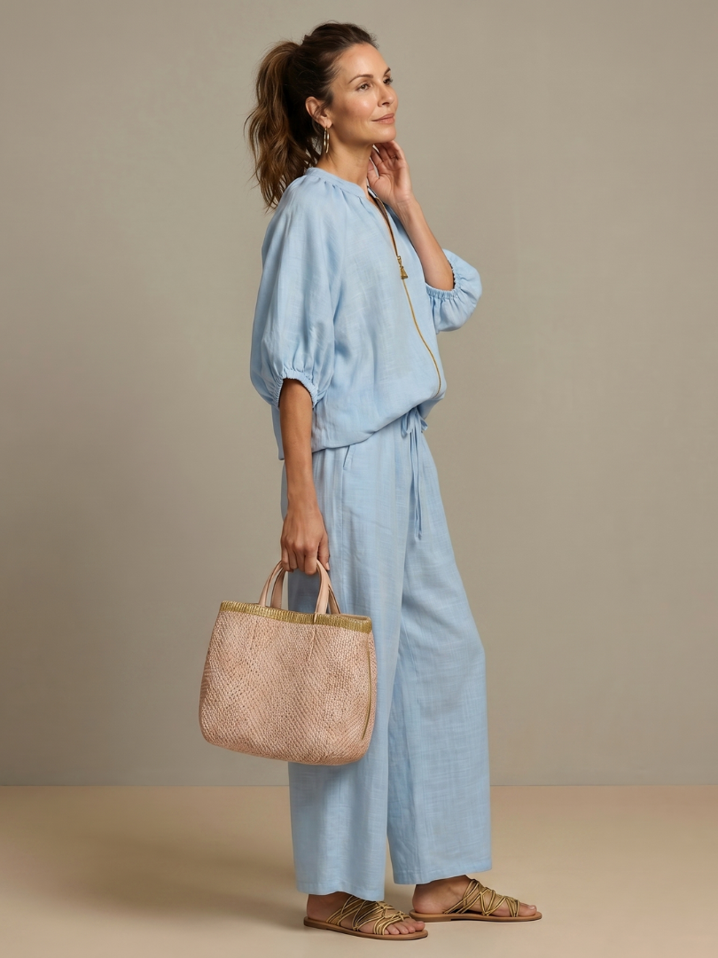 Women's Zip-Front Loungewear Set