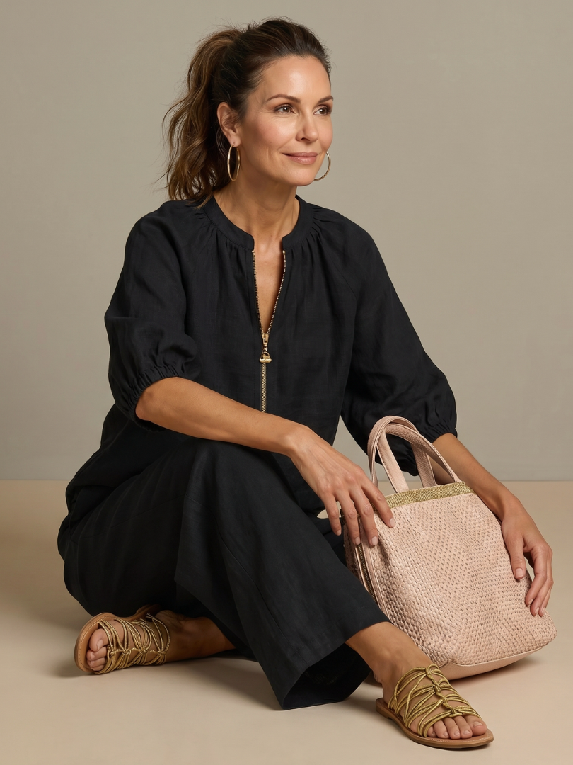 Women's Zip-Front Loungewear Set