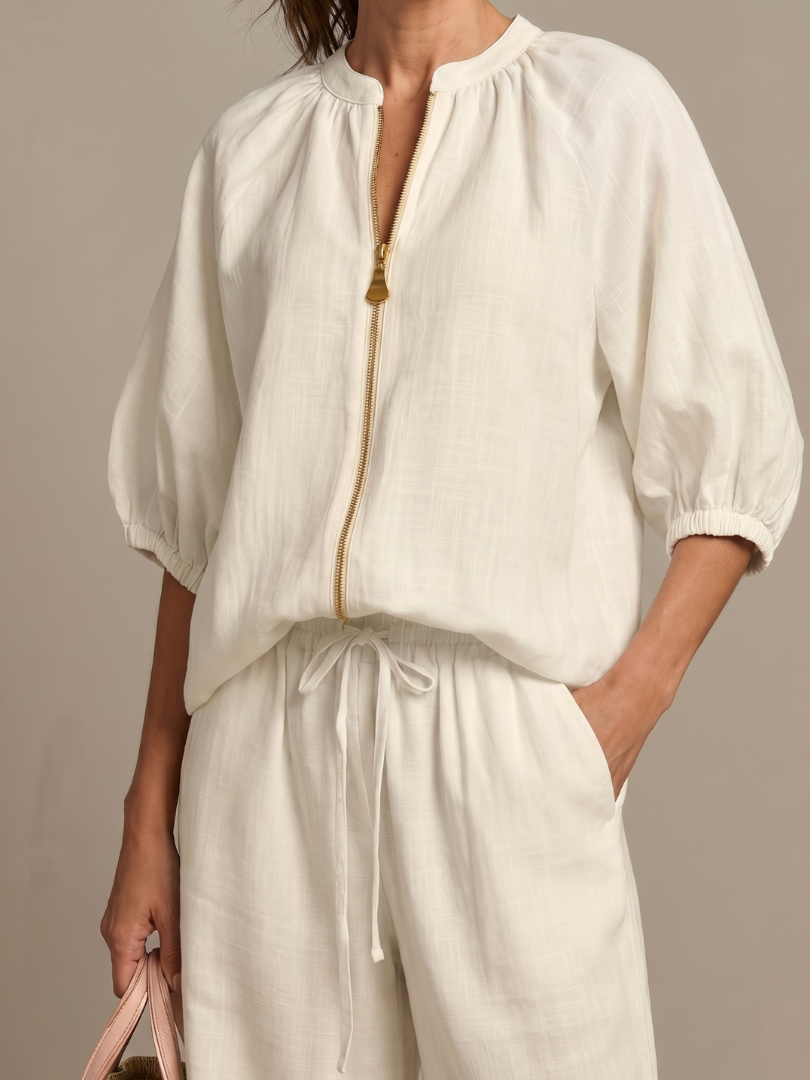 Women's Zip-Front Loungewear Set