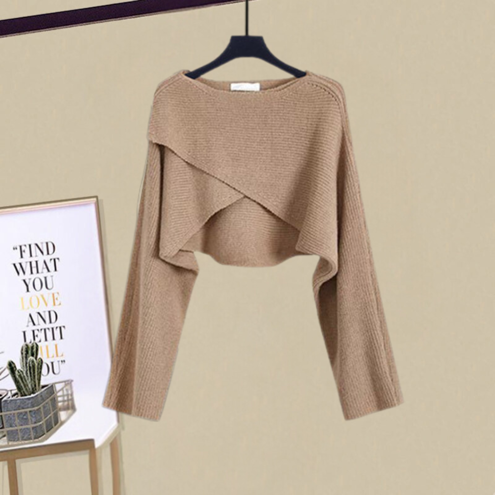 Image of Women's A-Line Dress and Cropped Top Set