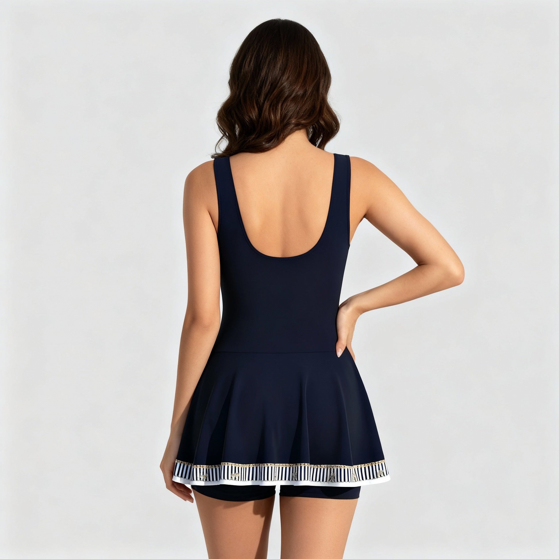 Image of Women's A-Line Nautical Swim Dress