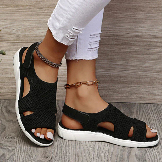 Image of Women's Adjustable Ankle Strap Flat Sandals