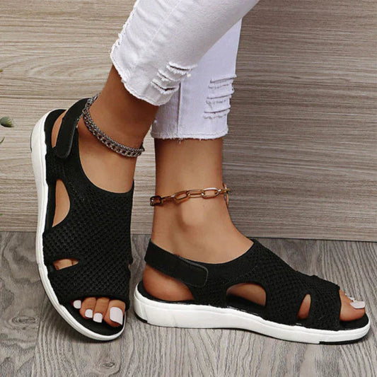 Image of Women's Adjustable Ankle Strap Flat Sandals