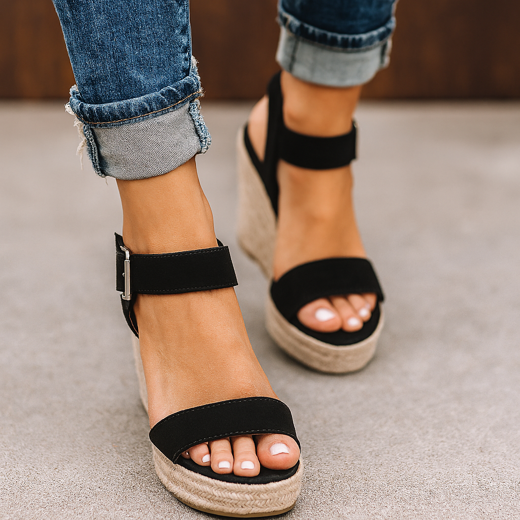 Image of Women's Ankle Strap Wedge Sandals