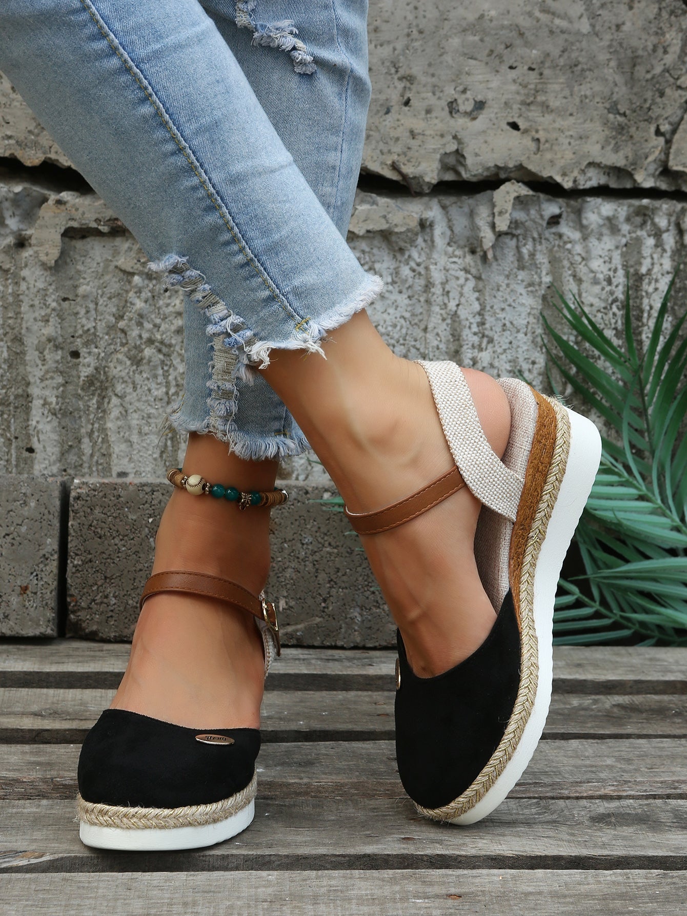 Image of Women's Ankle Strap Wedge Sandals