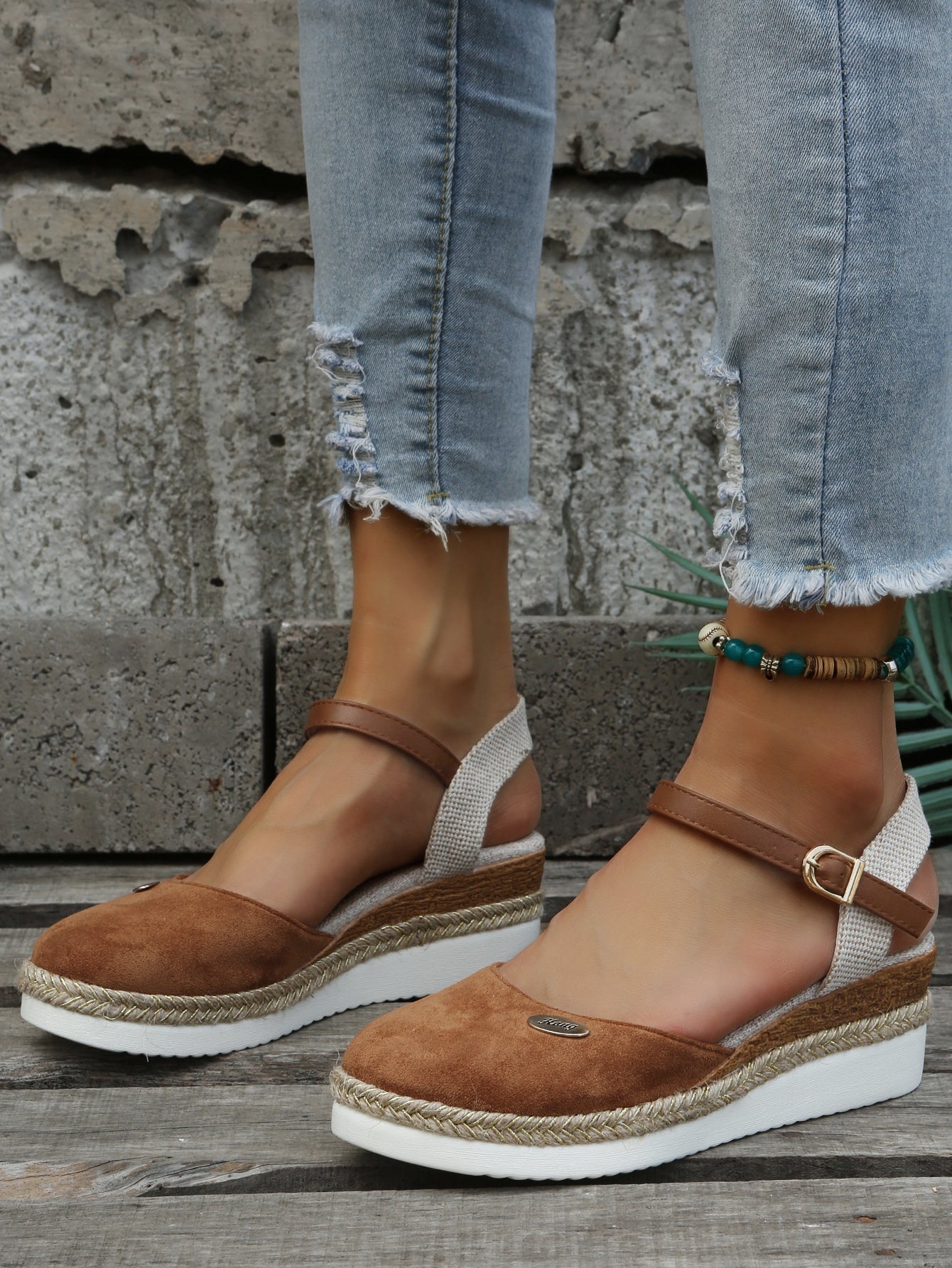 Image of Women's Ankle Strap Wedge Sandals