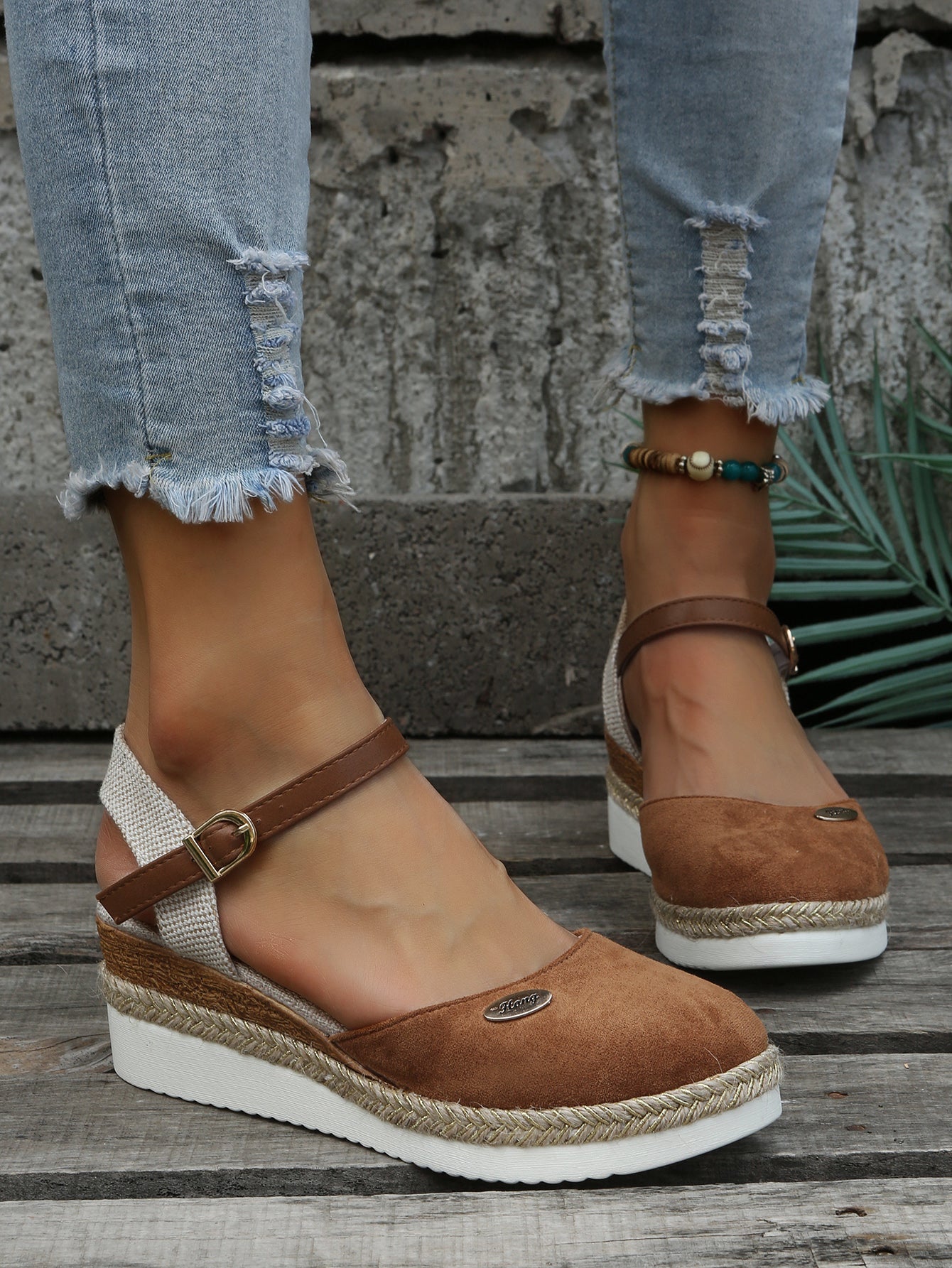 Image of Women's Ankle Strap Wedge Sandals
