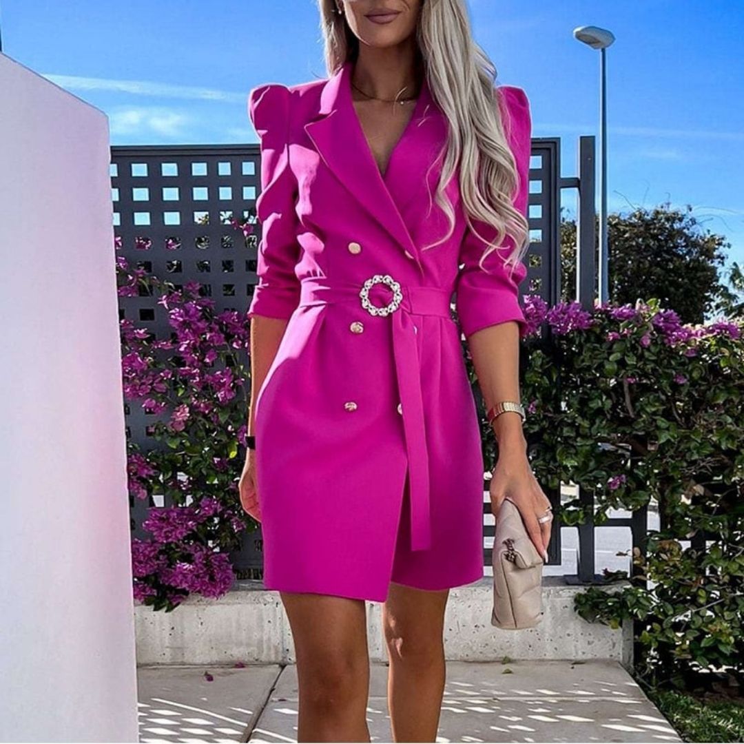 Image of Women's Belted Blazer Mini Dress