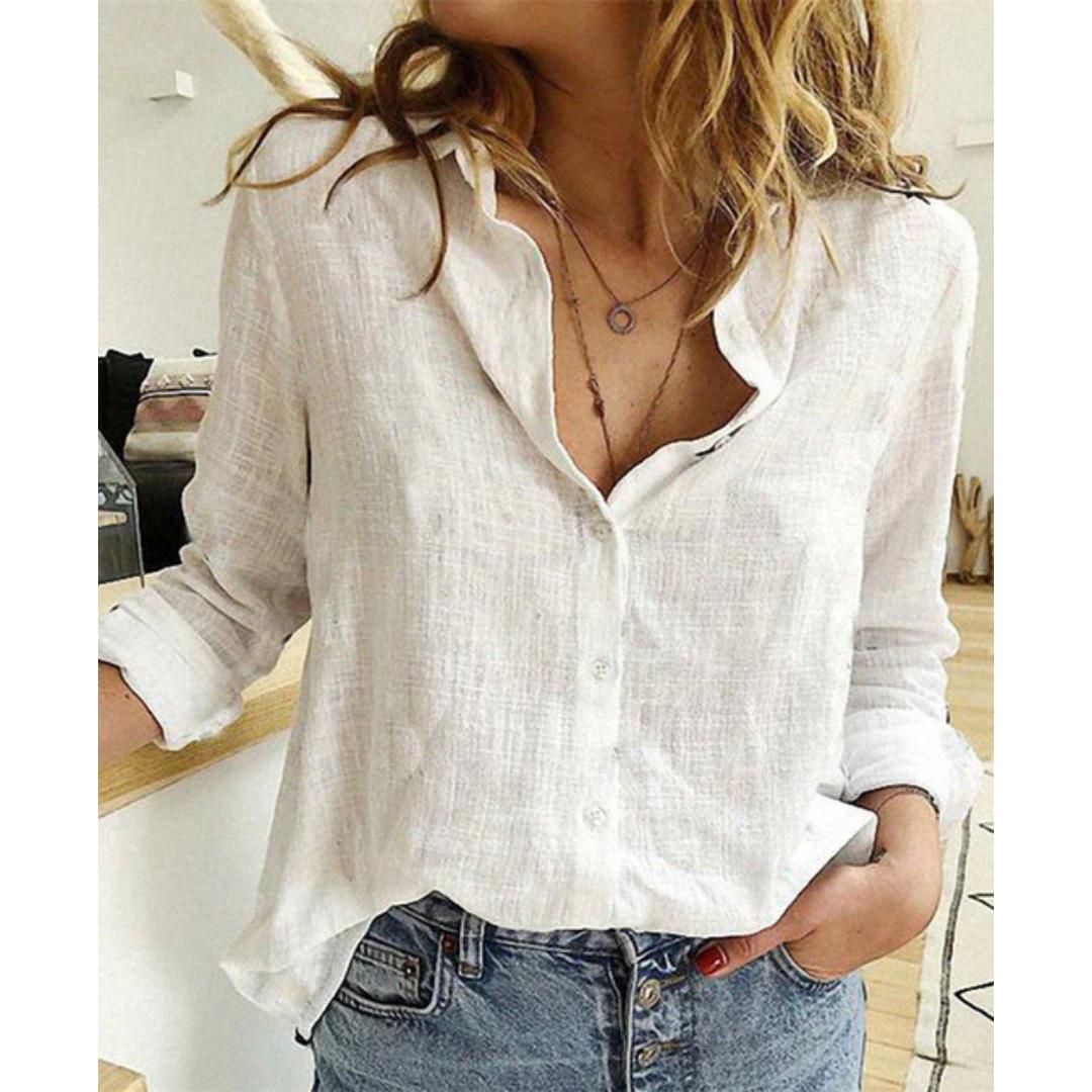Image of Women's Bird Print Relaxed Fit Shirt