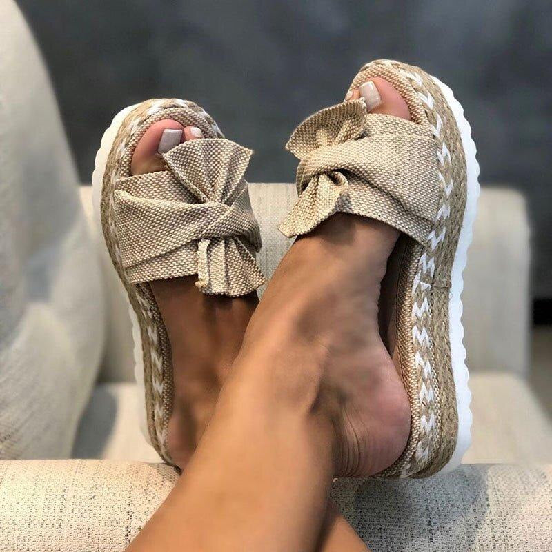 Image of Women's Bow Platform Sandals