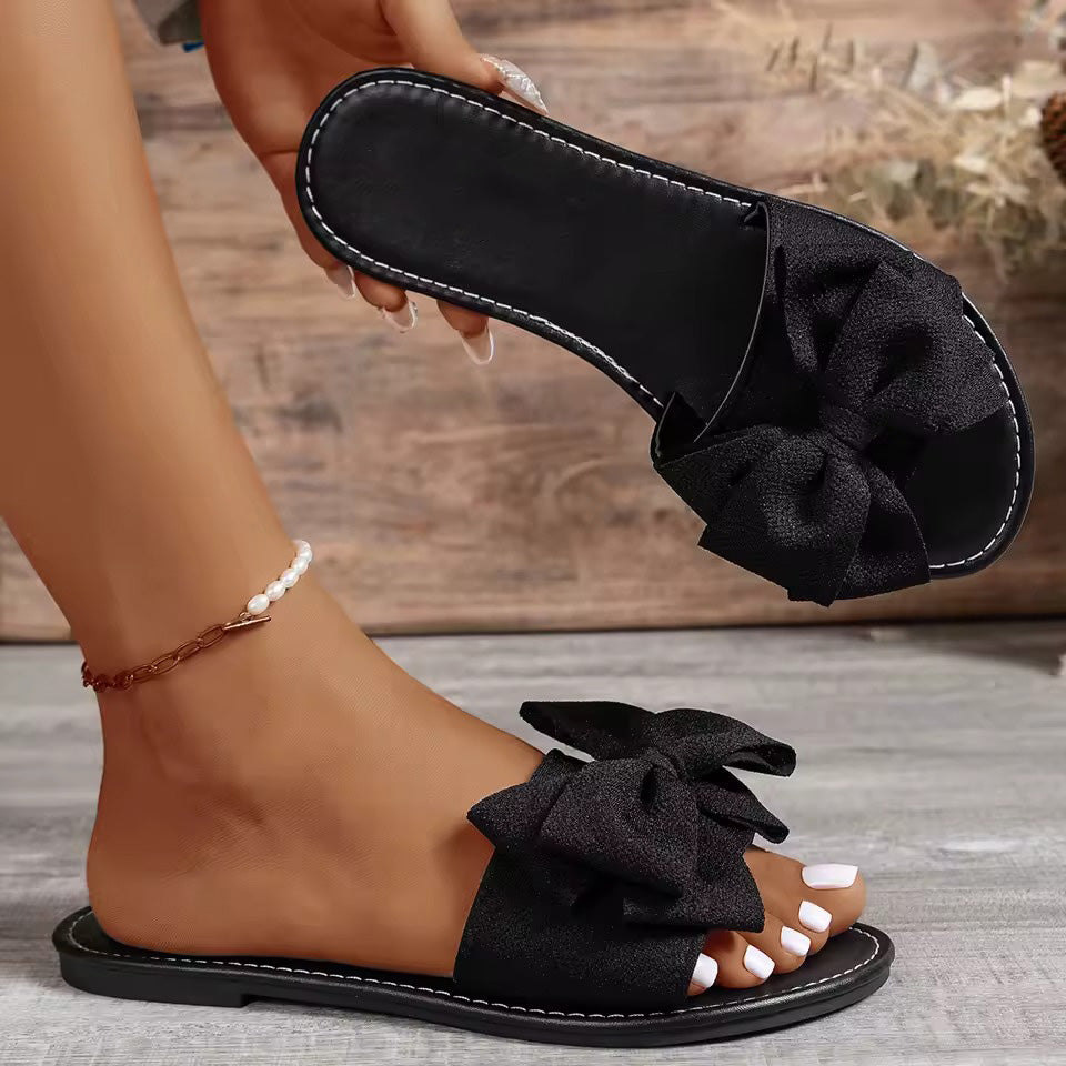 Image of Women's Bow Slide Flat Sandals