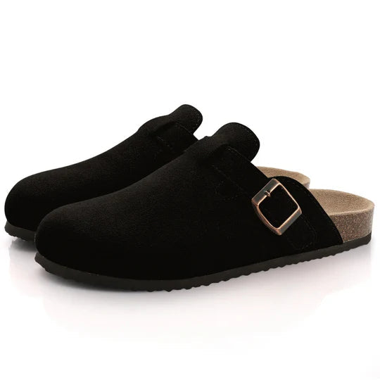 Image of Women's Buckle Detail Cork Sole Clogs