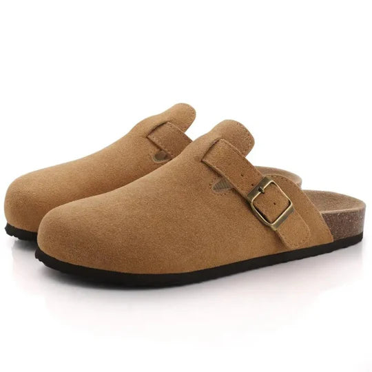 Image of Women's Buckle Detail Cork Sole Clogs