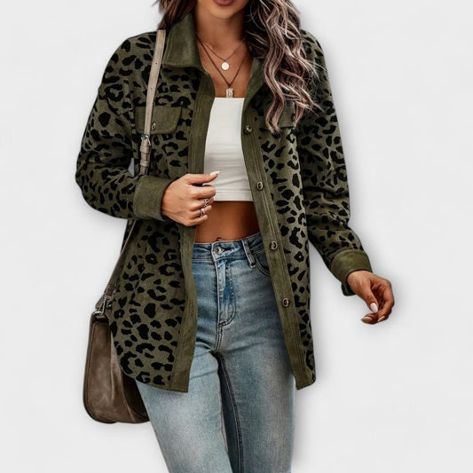 Image of Women's Button-Down Animal Print Shacket