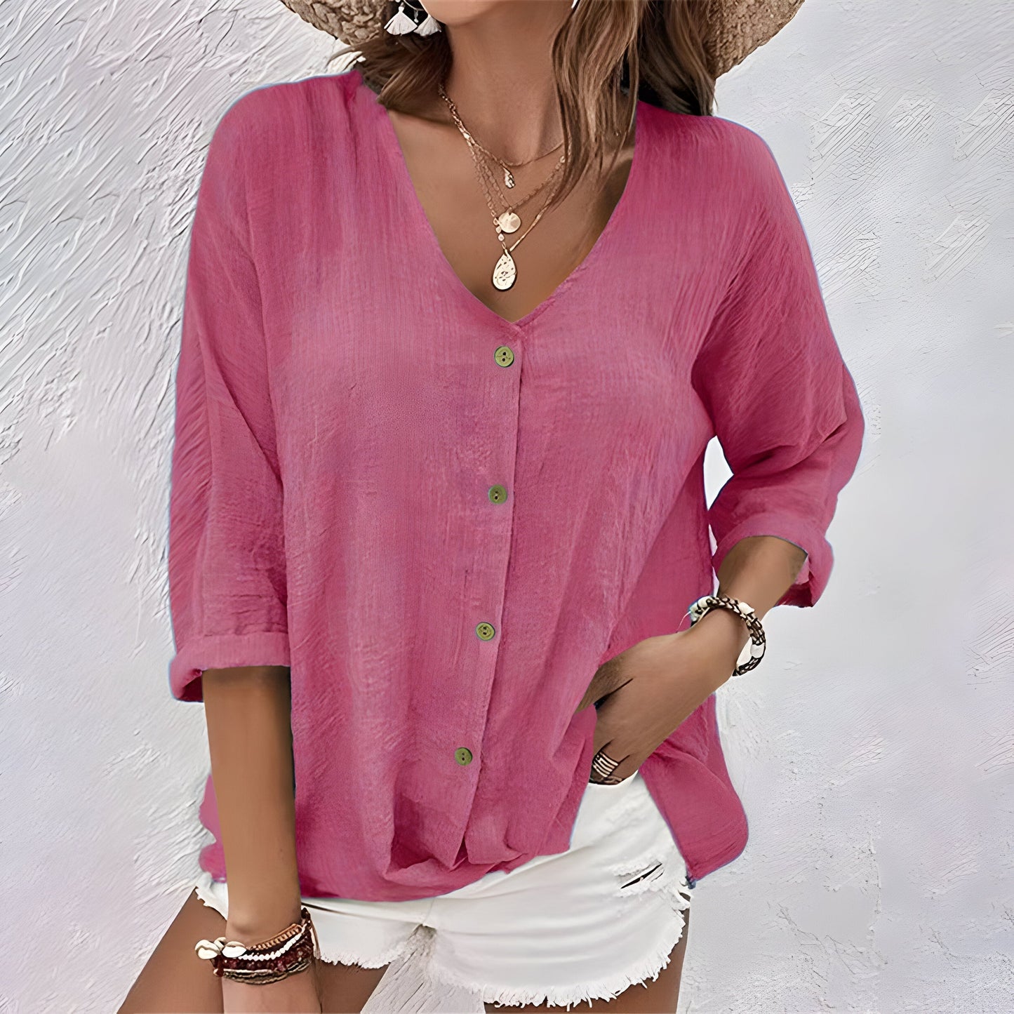 Image of Women's Button-Down Long Sleeve Blouse