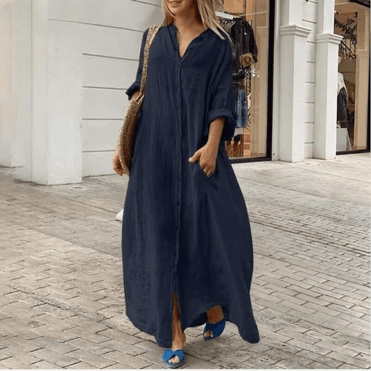 Image of Women's Button-Down Shirt Maxi Dress