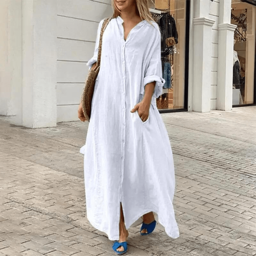 Image of Women's Button-Down Shirt Maxi Dress