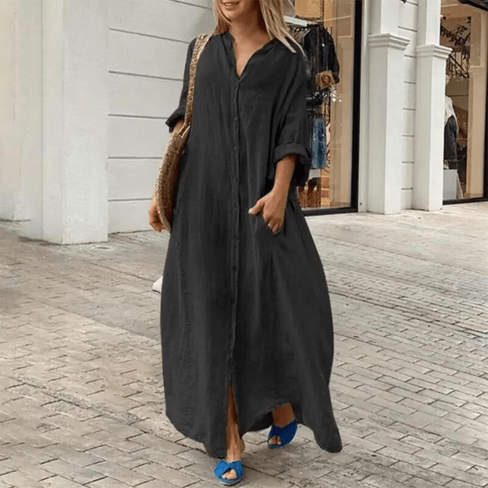 Image of Women's Button-Down Shirt Maxi Dress