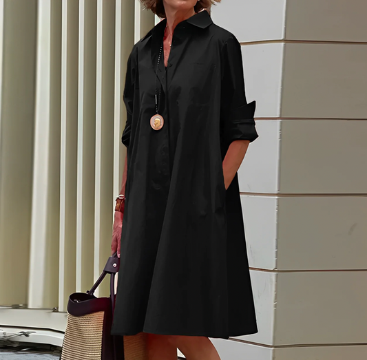 Image of Women's Button-Down Shirt Midi Dress