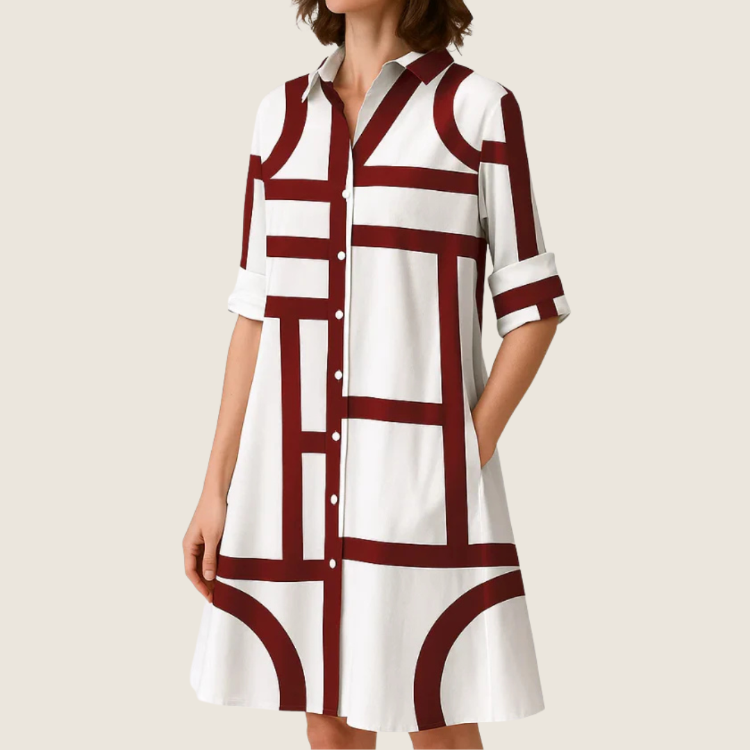 Image of Women's Button-Down Shirt Midi Dress