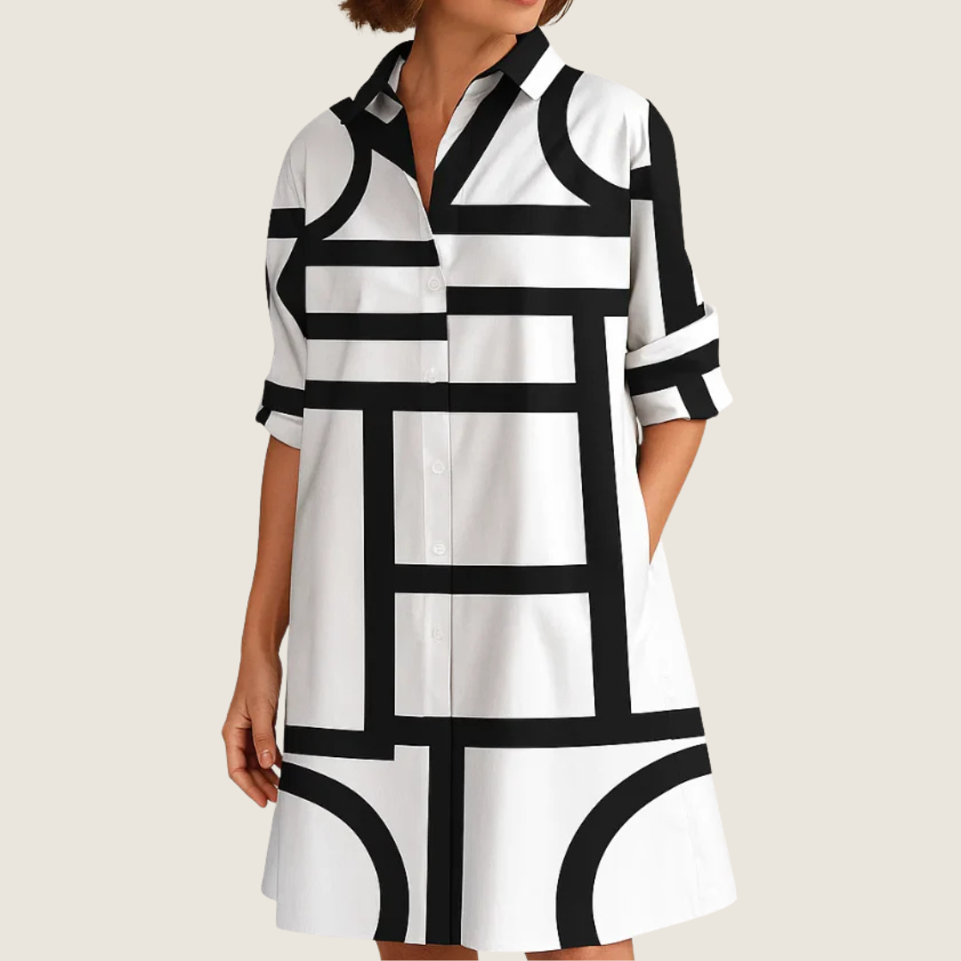 Image of Women's Button-Down Shirt Midi Dress