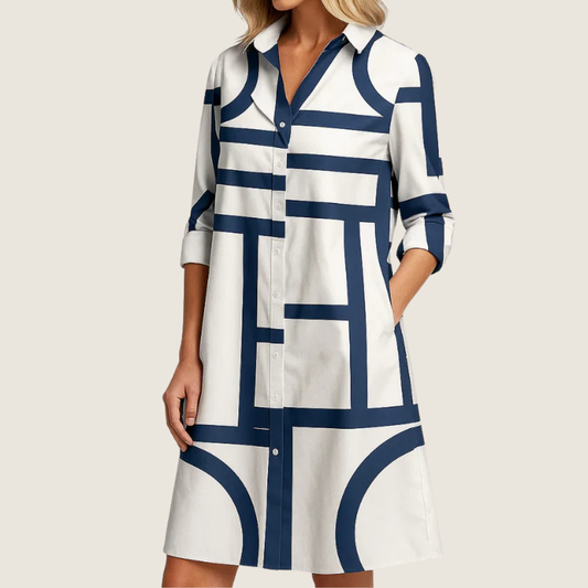 Image of Women's Button-Down Shirt Midi Dress