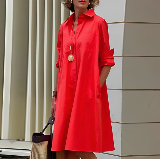 Image of Women's Button-Down Shirt Midi Dress