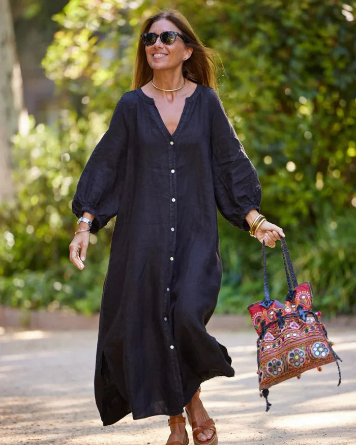 Image of Women's Button-Front Maxi Dress