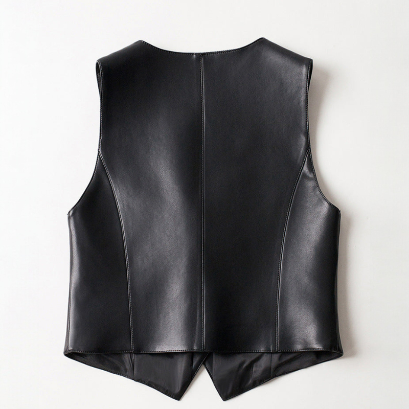 Image of Women's Button-Front Sleeveless Vest Jacket