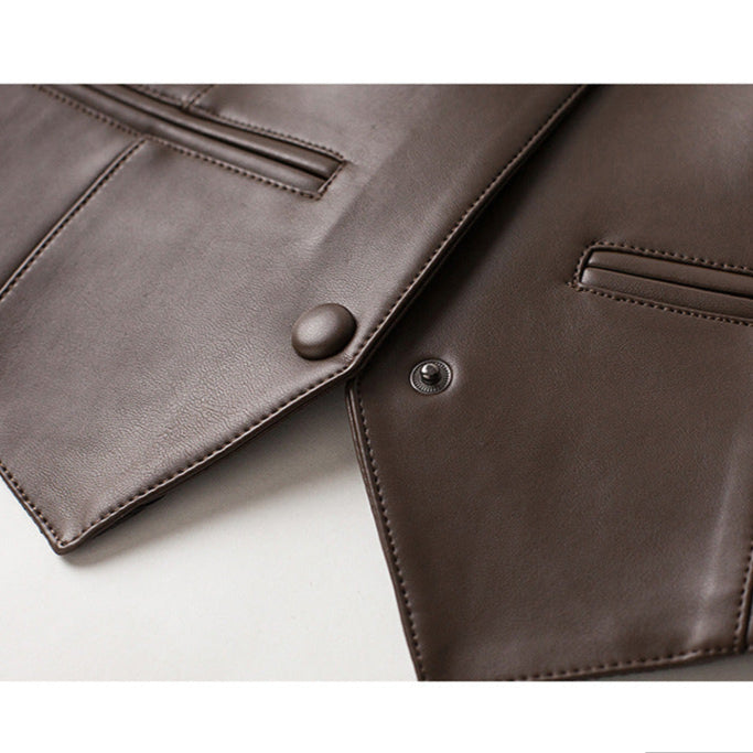 Image of Women's Button-Front Sleeveless Vest Jacket