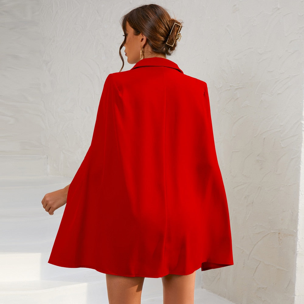 Image of Women's Cape Blazer Mini Dress