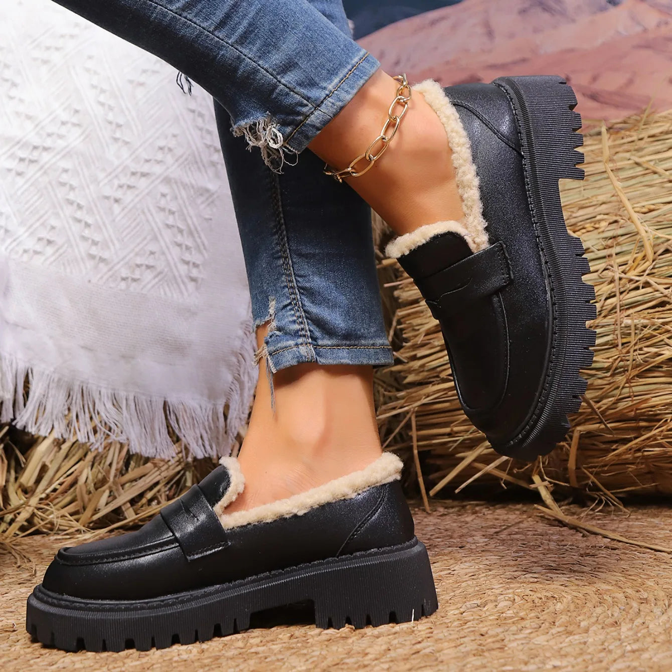 Image of Women's Chunky Sole Loafers