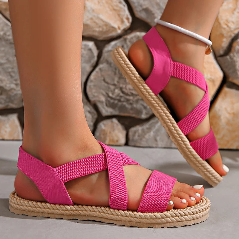 Image of Women's Criss Cross Flat Sandals