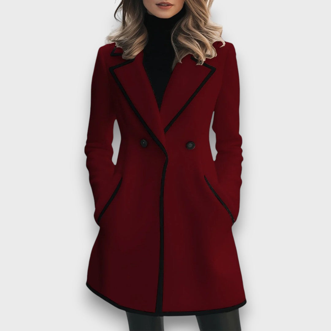 Image of Women's Double-Breasted Long Jacket