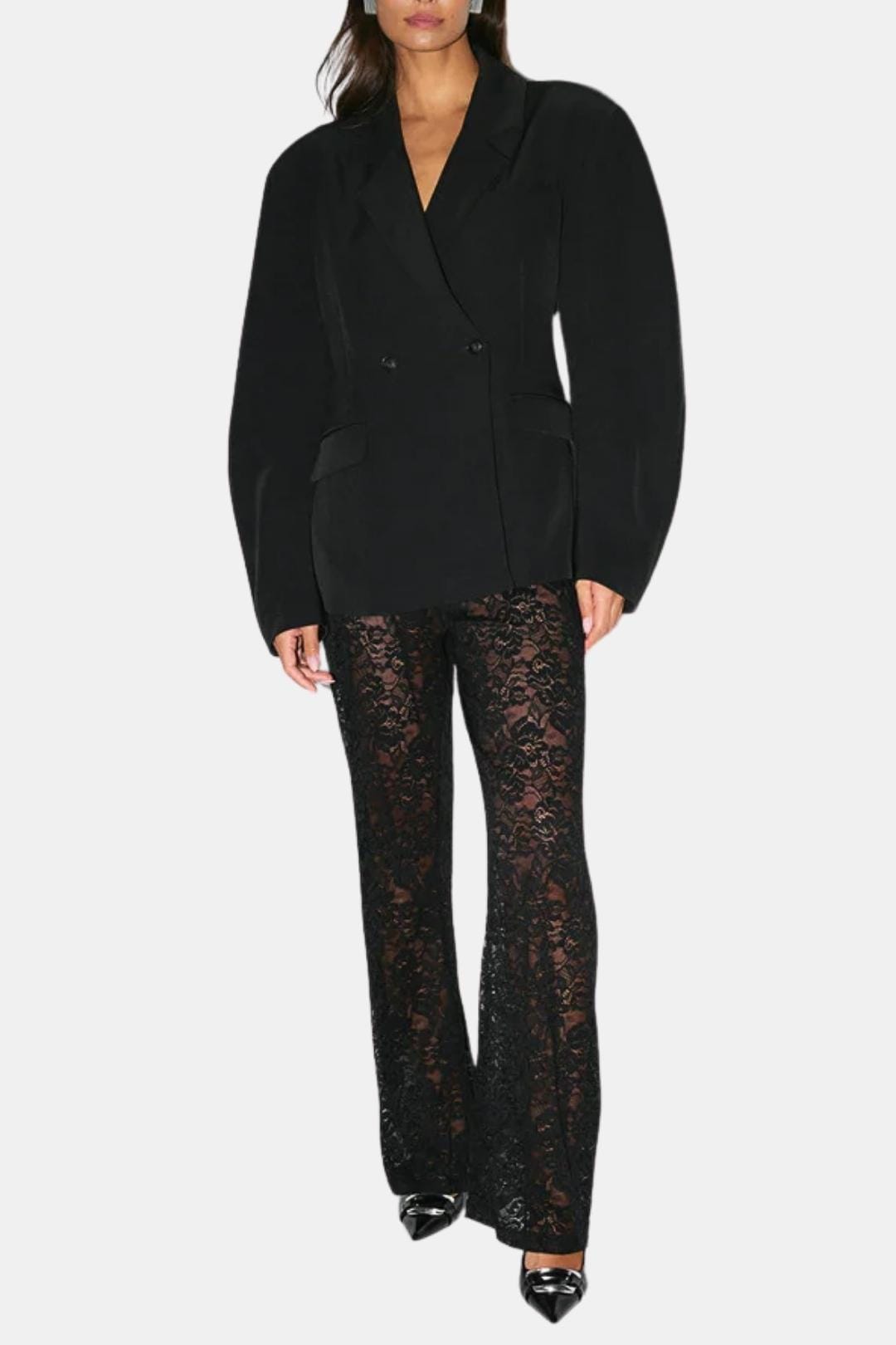 Image of Women's Flare Leg Lace Pants