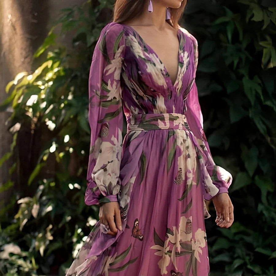 Image of Women's Floral A-Line Maxi Dress