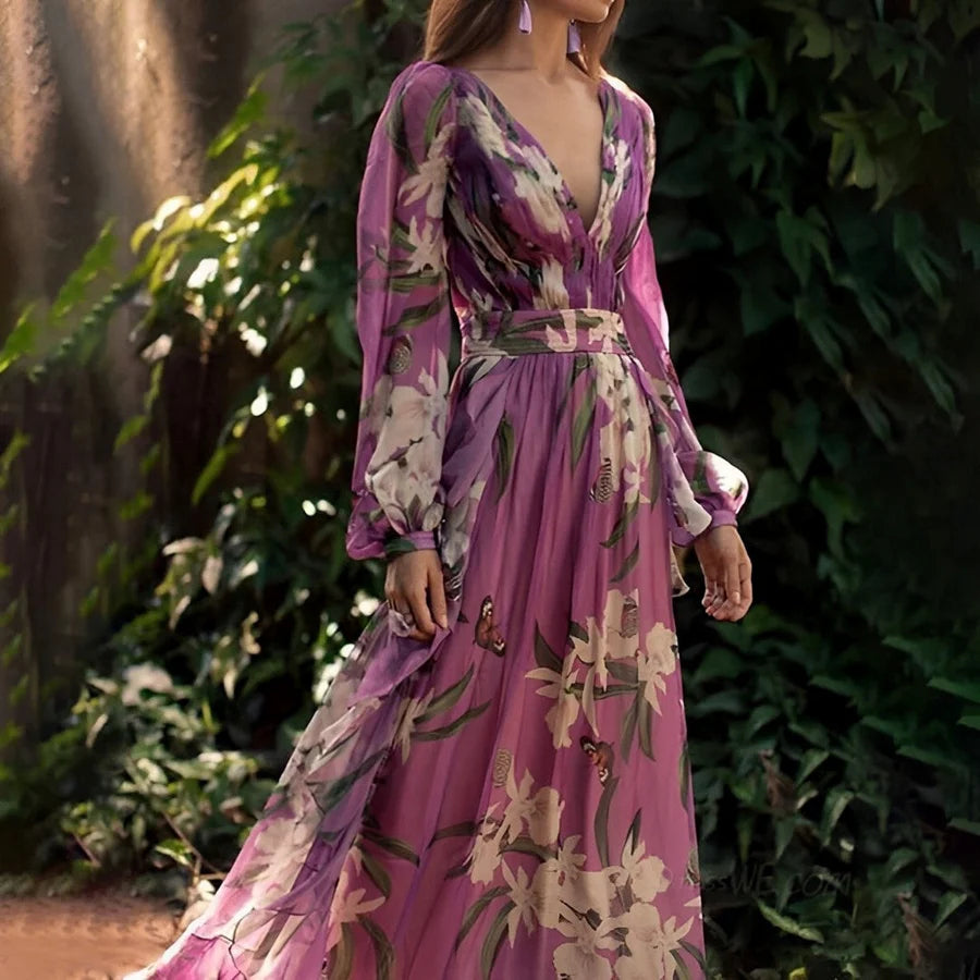 Image of Women's Floral A-Line Maxi Dress